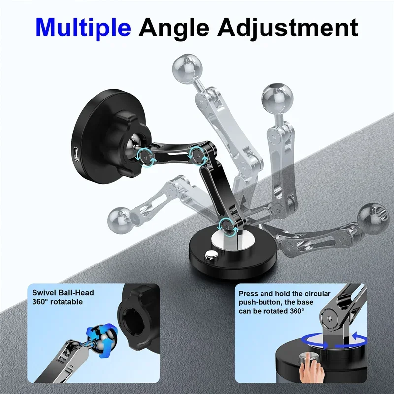 VIKEFON Magnetic Car Wireless Charger Stand Magnet Car Mount Fast Charging Station Phone Holder Bracket For iPhone 15 14 13 12 image 3