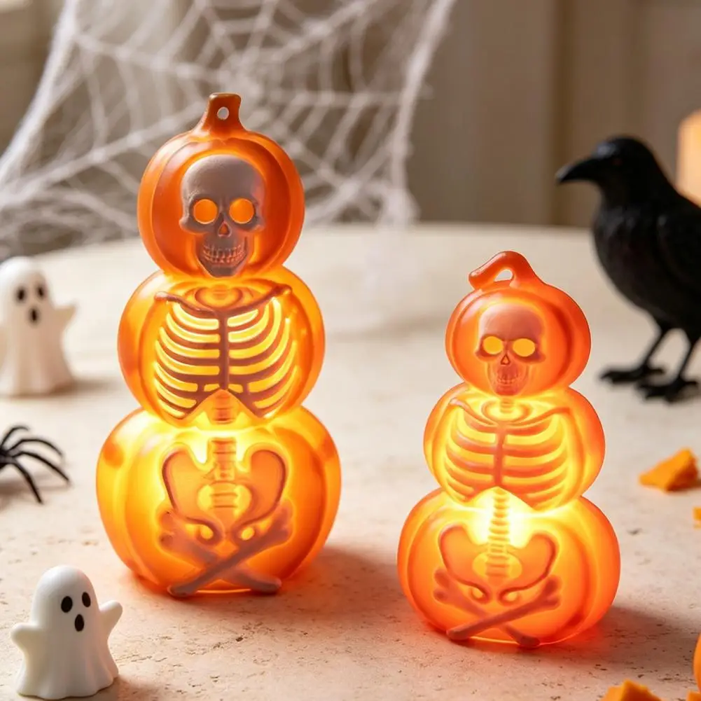 Spooky Atmosphere Night Lamps Halloween Pumpkin Decorations Halloween Pumpkin Lantern Decoration Spooky Skeleton for Porch
