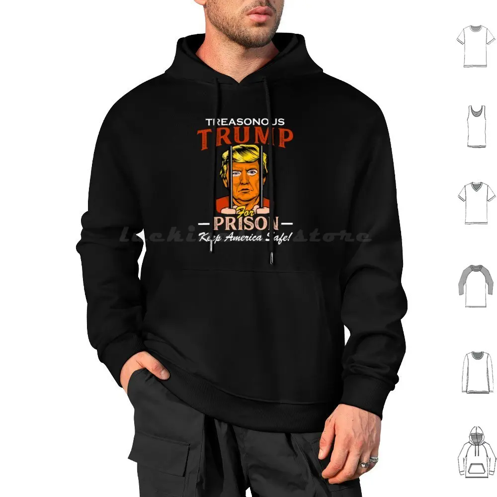 Trump For Prison 2024 Support Trump Hoodies Long Sleeve Trump For Prison Trump Prison Donald Trump Anti Trump Democrat