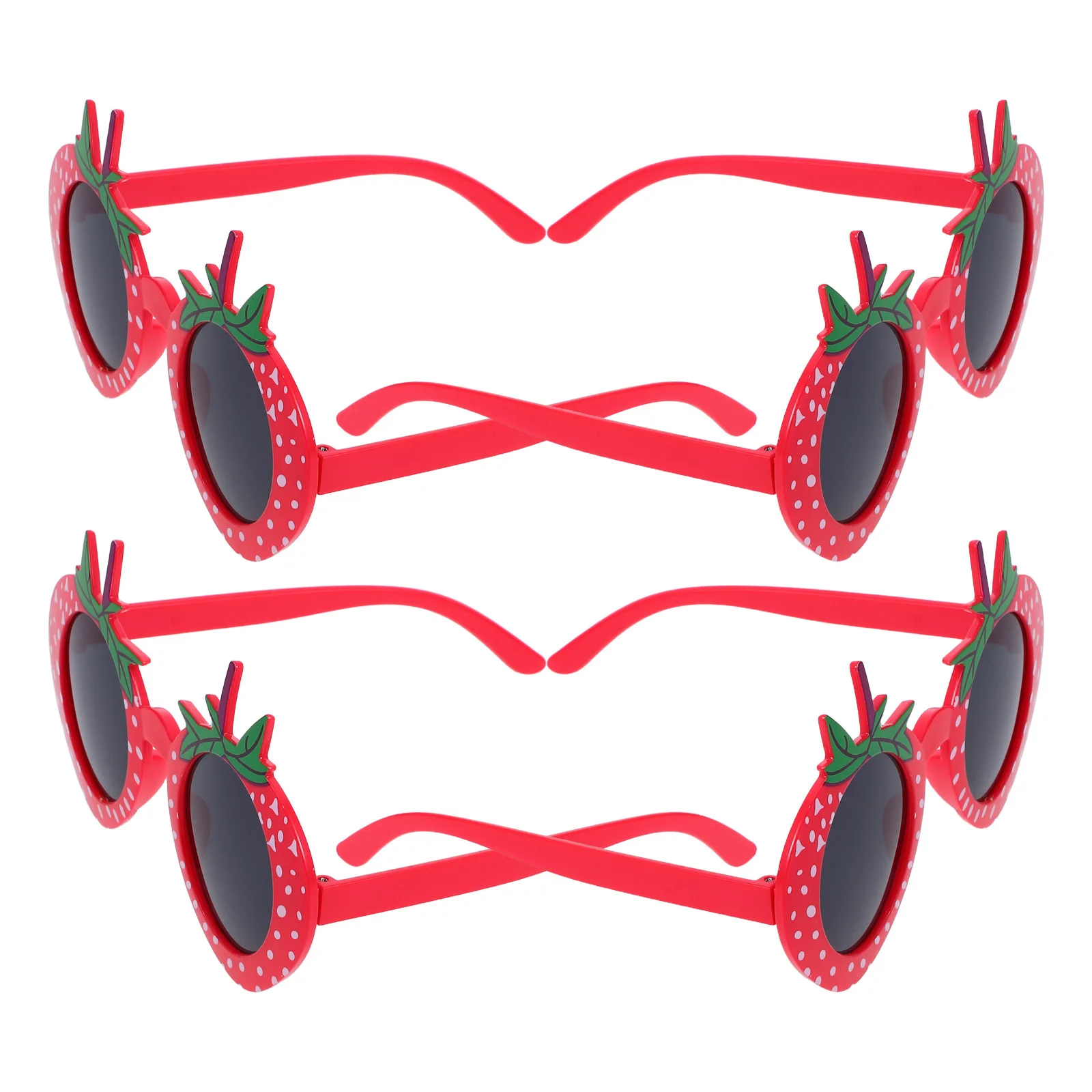 

4 Pcs Strawberry Sunglasses Party Wireless Costume Accessories Funny Abs Fancy Dress Banquet Fruit Eyeglasses