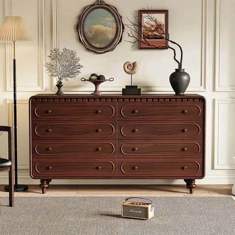 Armários de Sala de Estar de Luxo Premium: Armazenamento Elegante e Clássico com Design de Gavetas - Móveis para Sala de Estar