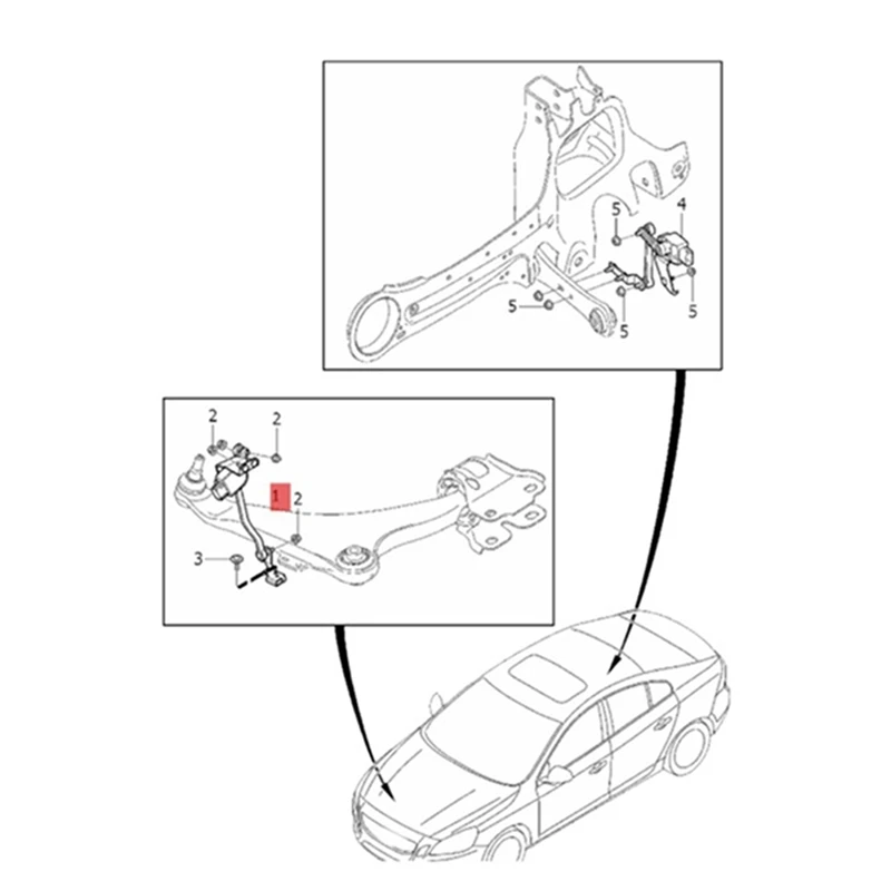 

31268780 Car Right Front Headlight Level Sensor For Volvo S60 XC60 V70 S80 Body Height Sensor 8G9N-3C492-AA 91785701