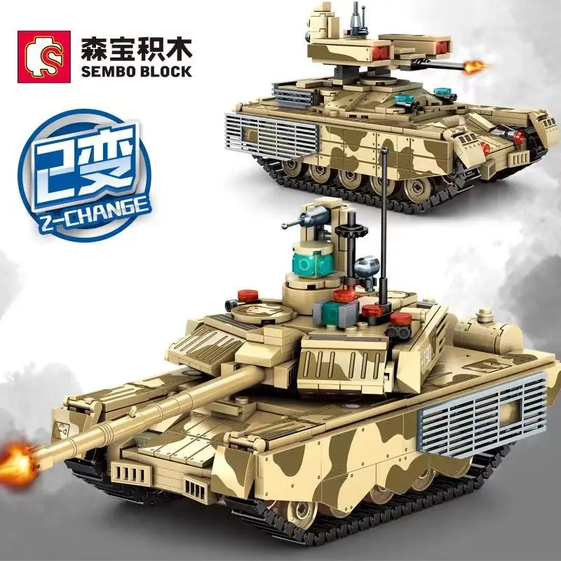 New WW 2 Military 2 Change T90S Tank BMPT-27 Fire Support Vehicle Building Blocks Bricks Army Soldier Toys For Kids Boys Gifts