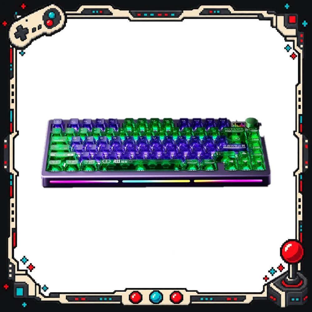 PMO P75 Mechanical Keyboard 75% Custom Hot Swappable Tri Mode Wireless Bluetooth Gaming Keyboard for Desktop PC Office