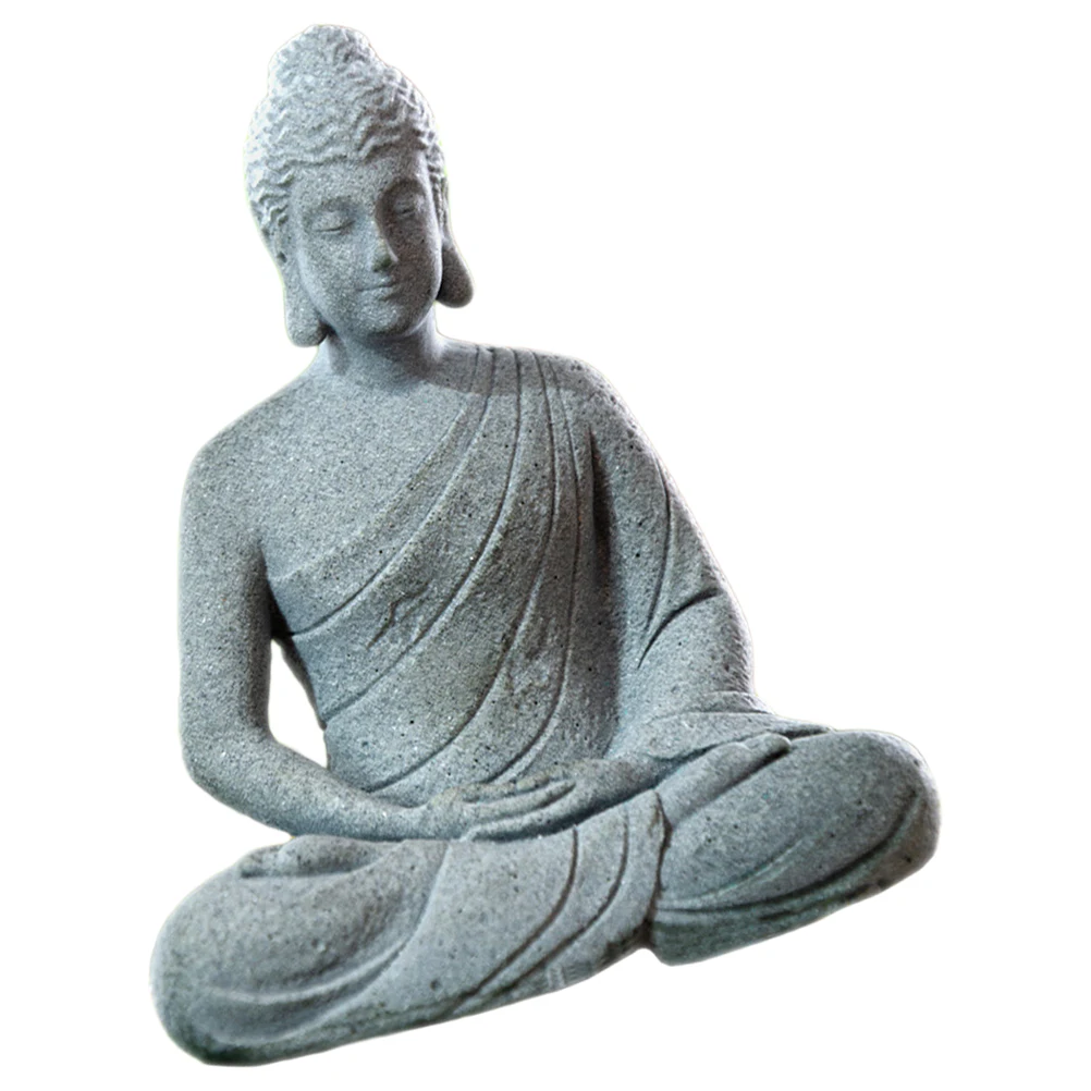 

Sitting Buddha Statue Aquarium Asian Zen Garden Fish Tank Decoration Creative Peaceful Meditation Decor Aquarium Buddha Statue