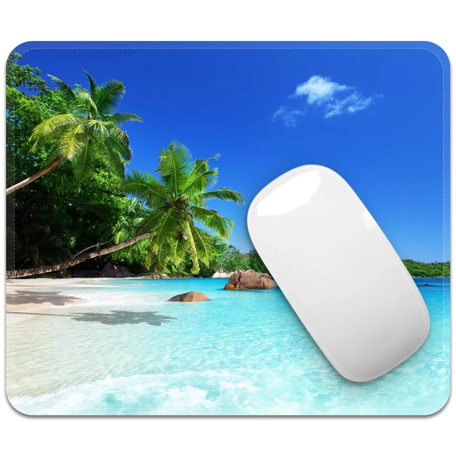 

High Quality Beautiful Beach Printing Gaming Mousepad Gamer Mouse Mat Keyboard Mats Desk Pad Mousepads 22x18cm For Computer