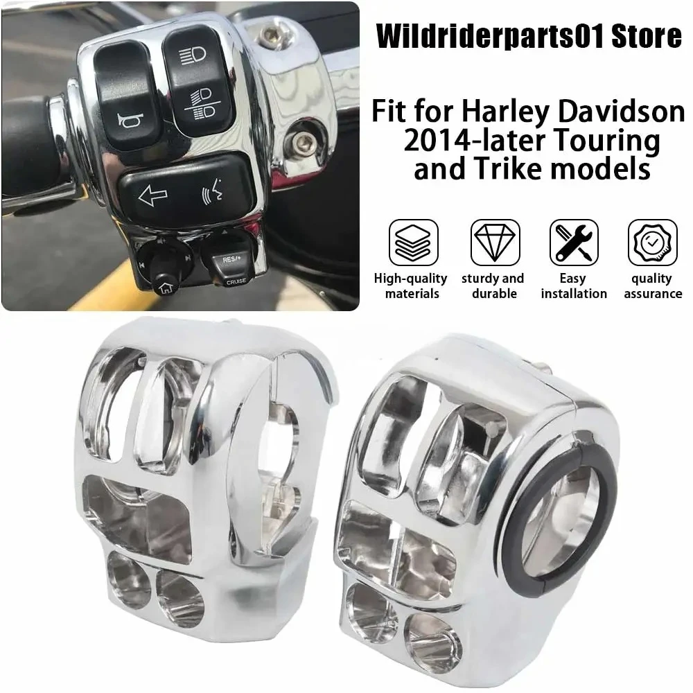 

For Harley Touring Electra Glide Ultra Limited FLHTK 2014-2024 Motorcycle Accessories Handlebar Control Switch Housings Aluminum
