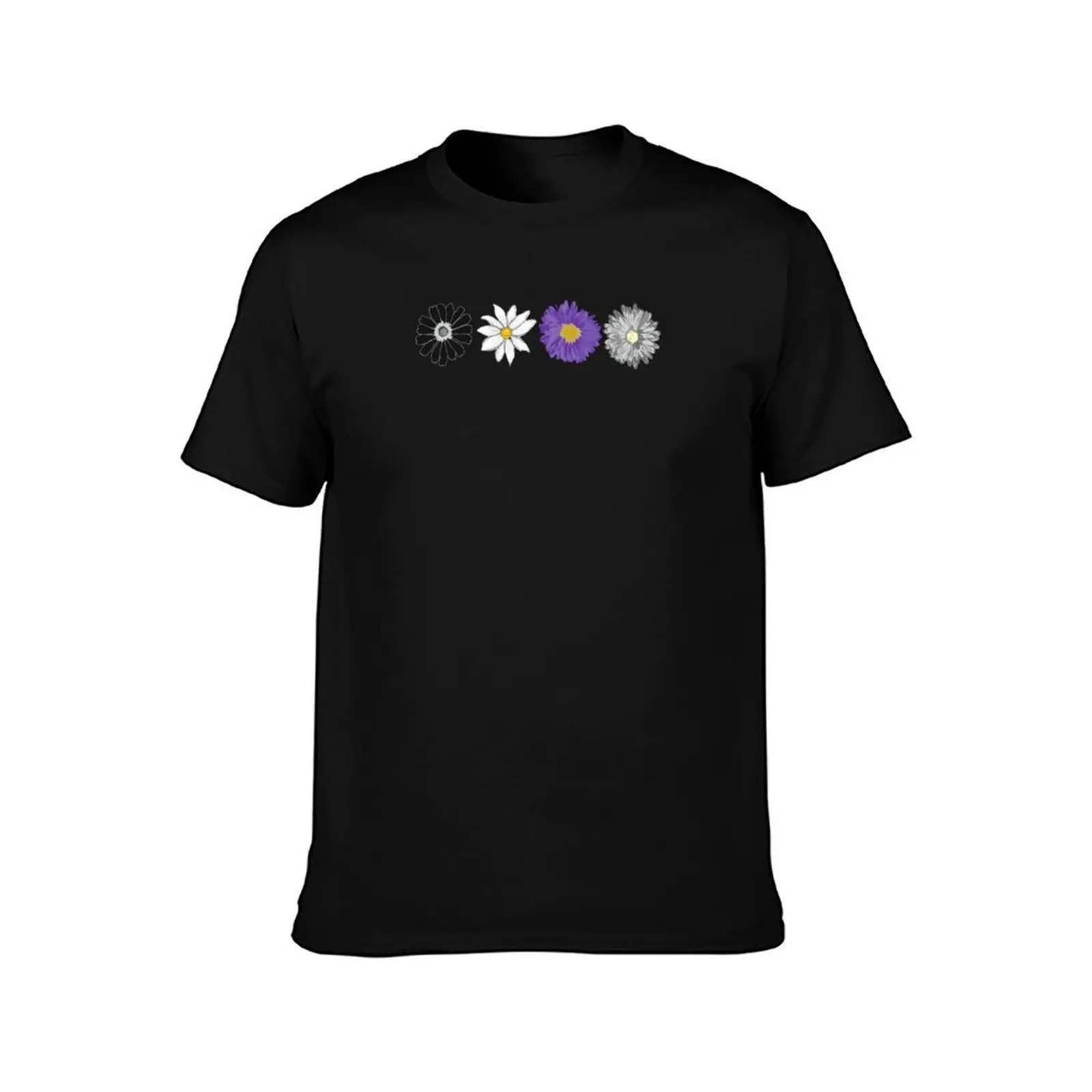 Boho Pastel Flowers Demi Sexual. Demisexual Pride T-Shirt Trendy Print Short Sleeve T-Shirt