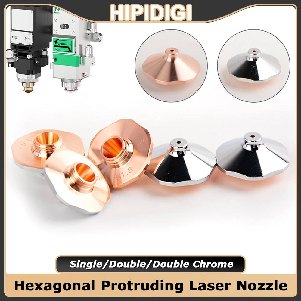 

Laser Nozzle Dia.28mm H15 M11 Caliber 1.0-5.0mm High Speed Single Double Chrome for Raytools BOCI Fiber Laser Cutting Machine