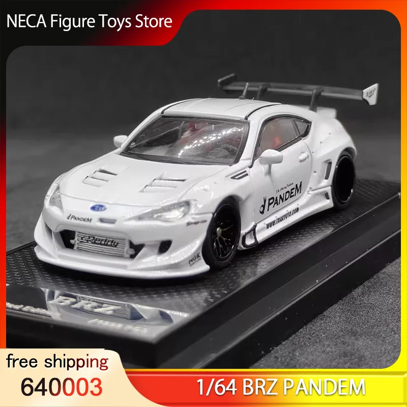 

1:64 BRZ PANDEM Rocket Bunny Widebody Modified JDM Drift Car White Alloy Diecast Model With Display Base Toys Gift For Boys