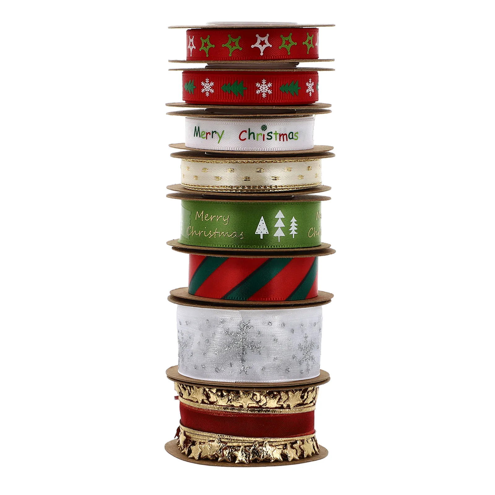 

8 Pcs Crafts Christmas Decoration Gift Ribbon for Tree Presents Polyester Packaging Ribbons