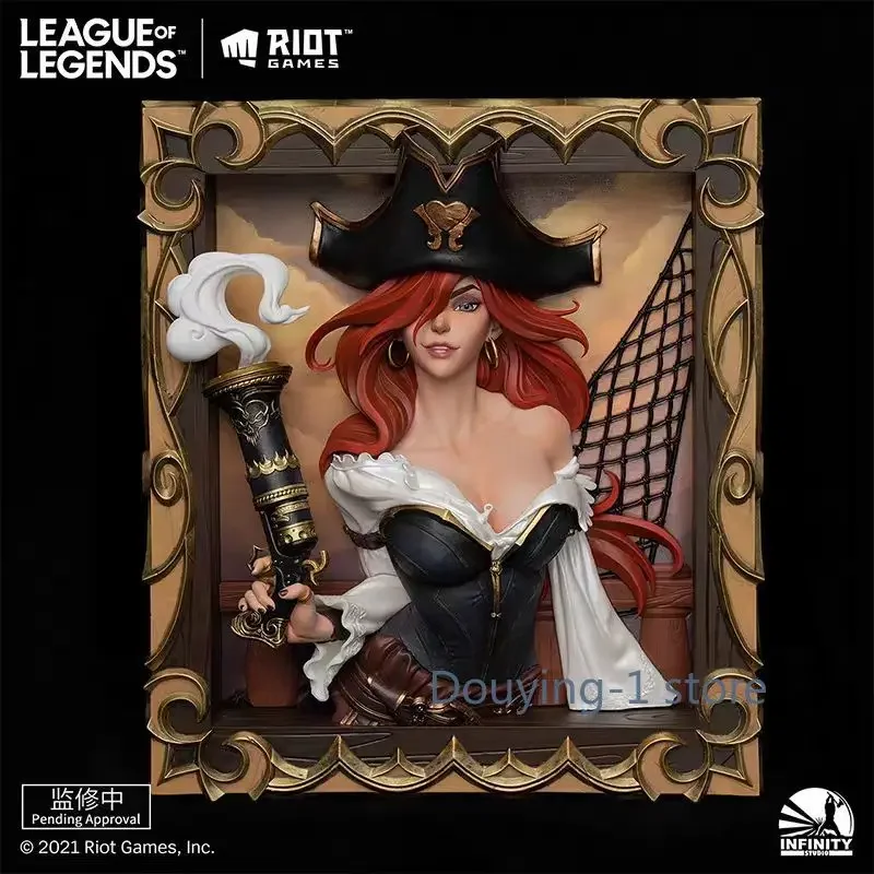 متوفر في المخزون League of Legends LOL إصدار محدود Miss Fortune، إطار صورة Gunner ثلاثي الأبعاد