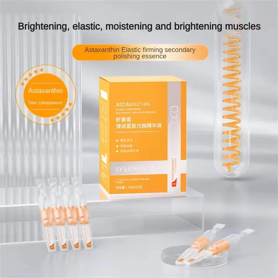 Astaxanthin Serum Brightening Moisturizing Anti-Oxidant Hydrating Essence Firming Smoother Skin Skin Single-Use 1.2mlX25Vials