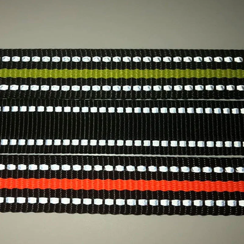 5 metrów 15mm/20mm taśma odblaskowa bezpieczeństwa wstążka zielony pomarańczowy czarny na pasek torby obroża dla zwierząt akcesoria do rękodzieła