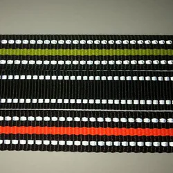 5 metrów 15mm/20mm taśma odblaskowa bezpieczeństwa wstążka zielony pomarańczowy czarny na pasek torby obroża dla zwierząt akcesoria do rękodzieła