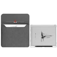2-IN-1 For Onyx Boox Note X3 Pro / Go 10.3 Clear Pencil Holder TPU Airbags Shockproof Cover Case + Magnetic Sleeve Pouch