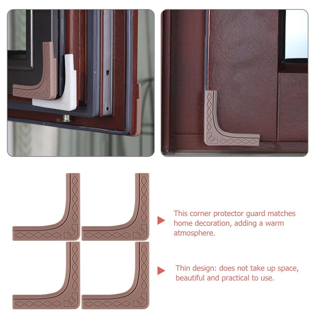 4 قطعة حامي الزاوية الحرس سيليكون الطفل التدقيق مصدات لطاولة أثاث نافذة الزاوية اليمنى يغطي ديكور سلامة الطفل