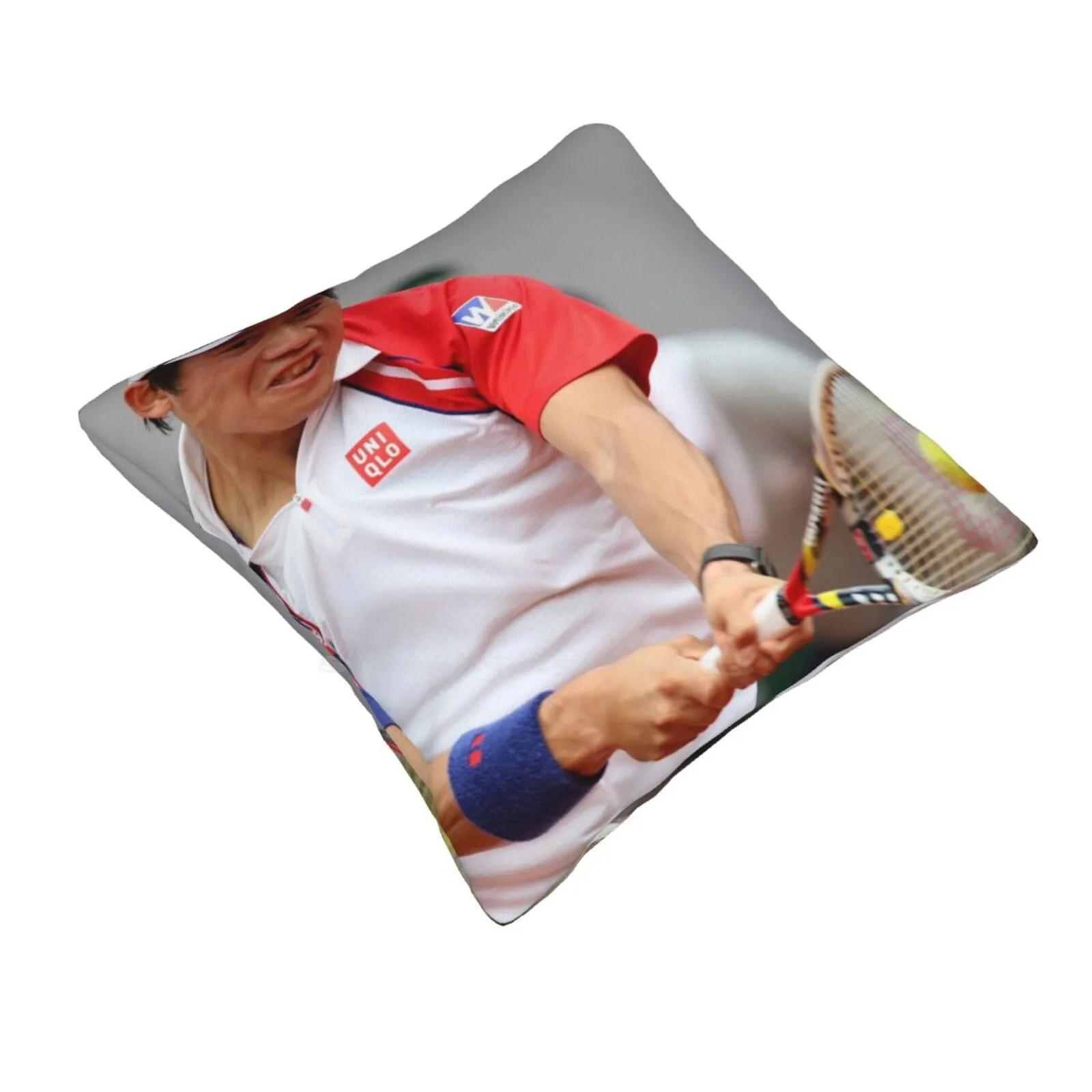 Kei Nishikori Soft Comfortable Pillowcase Atp Ball Clay Fight Foximages France Open Game Japan Kei Nishikori Match Paris Player