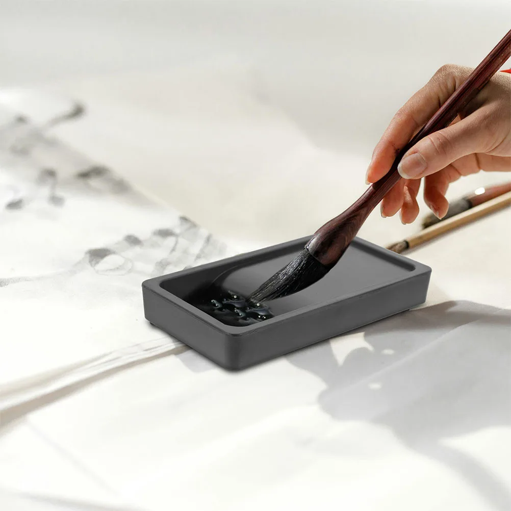

2pcs Portable Inkslab Lightweight Dual-Sided Chinese Calligraphy Grinding Inkslab For Drawing Writing Painting Practice Durable