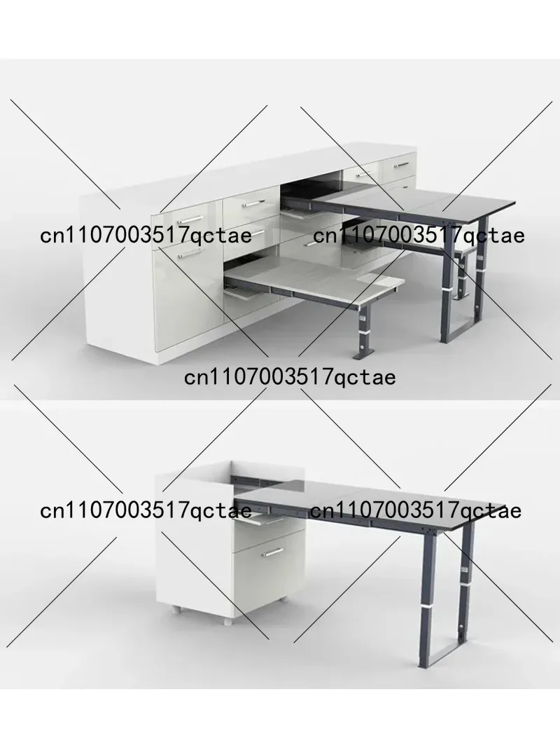 Multi Segment Folding Pull-Out Table Track, Double Foot Folding Rail, Hidden Drawer Slide for Kitchen Side Table