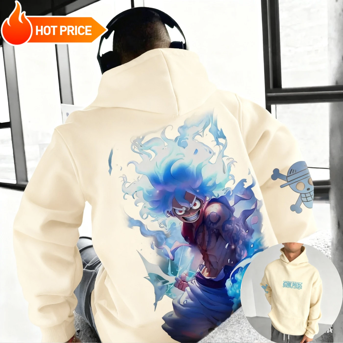 Anime One Piece Nika Luffy Harajuku Winter Men's Hoodie Streetwear Vintage Women's Oversized Hooded Sweatshirt Long Sleeve Top
