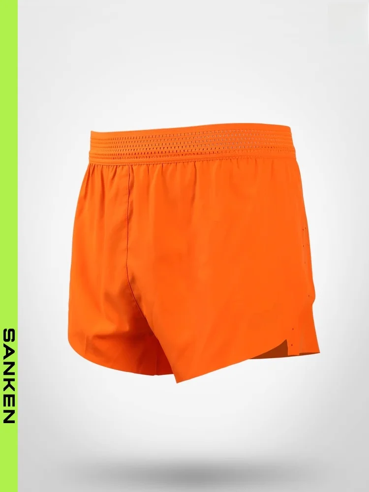 

Sanken Men's Running Shorts Lightweight Breathable Quick Dry Three-quarter Length Sporty Marathon Inner Summer Shorts