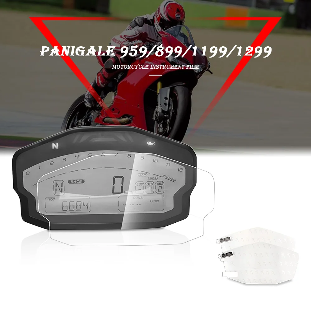 Motorcycle Dashboard Screen Protector Film Cluster Scratch Speedometer Decal For Ducati Panigale 899 959 1199 1299 Clear