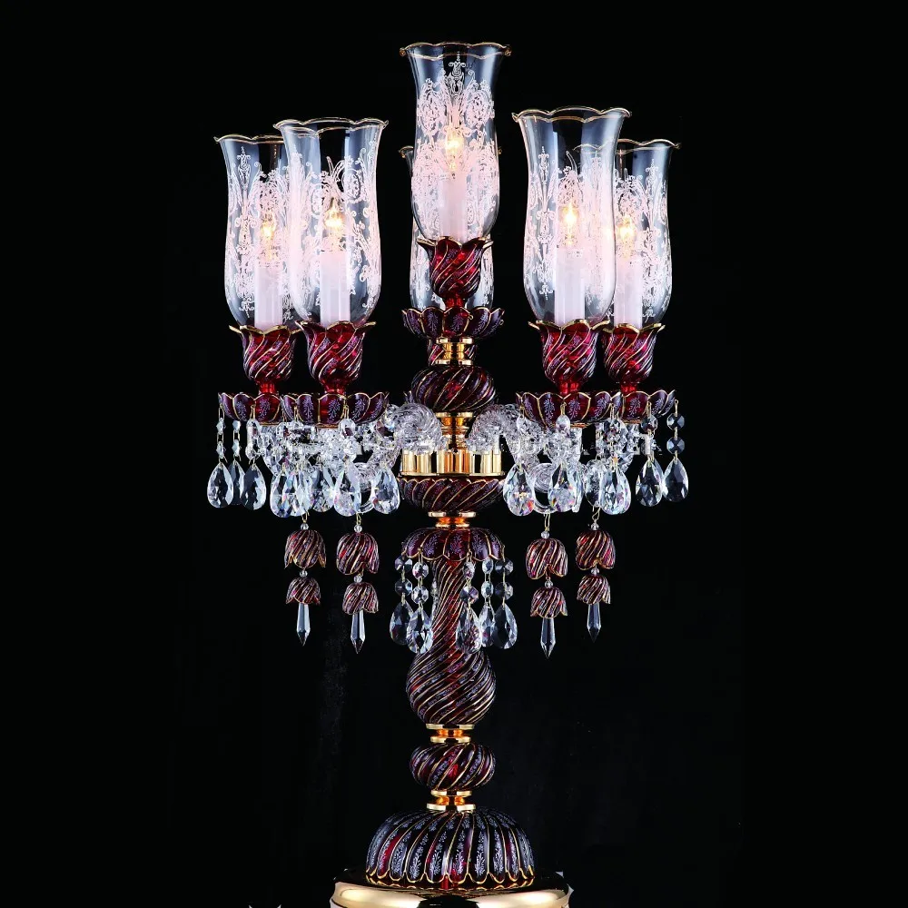 European Modern Luxury Crystal Table Lamp for Ome Luxury Bedroom Bedside Decorative Lighting Lamps