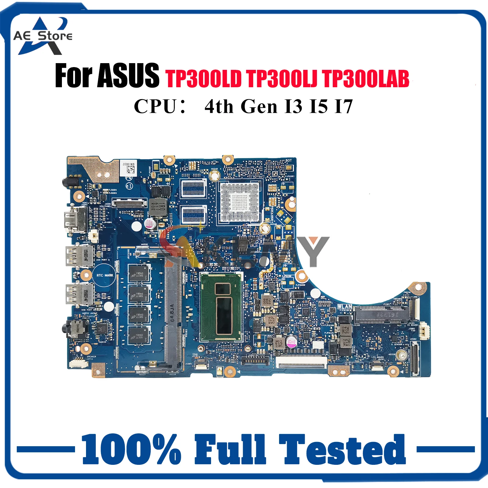 

Материнская плата TP300LA для ноутбука ASUS VivoBook Flip TP300LN Q302L TP300LA TP300LAB TP300LD TP300LJ TP300L, материнская плата I3 I5 I7 CPU