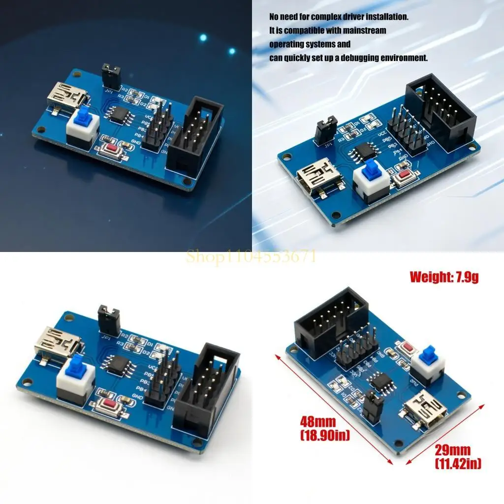 

Best Seller Tiny AVR Development Set ATtiny13A Chip 64B Capacity For Electronic Enthusiasts