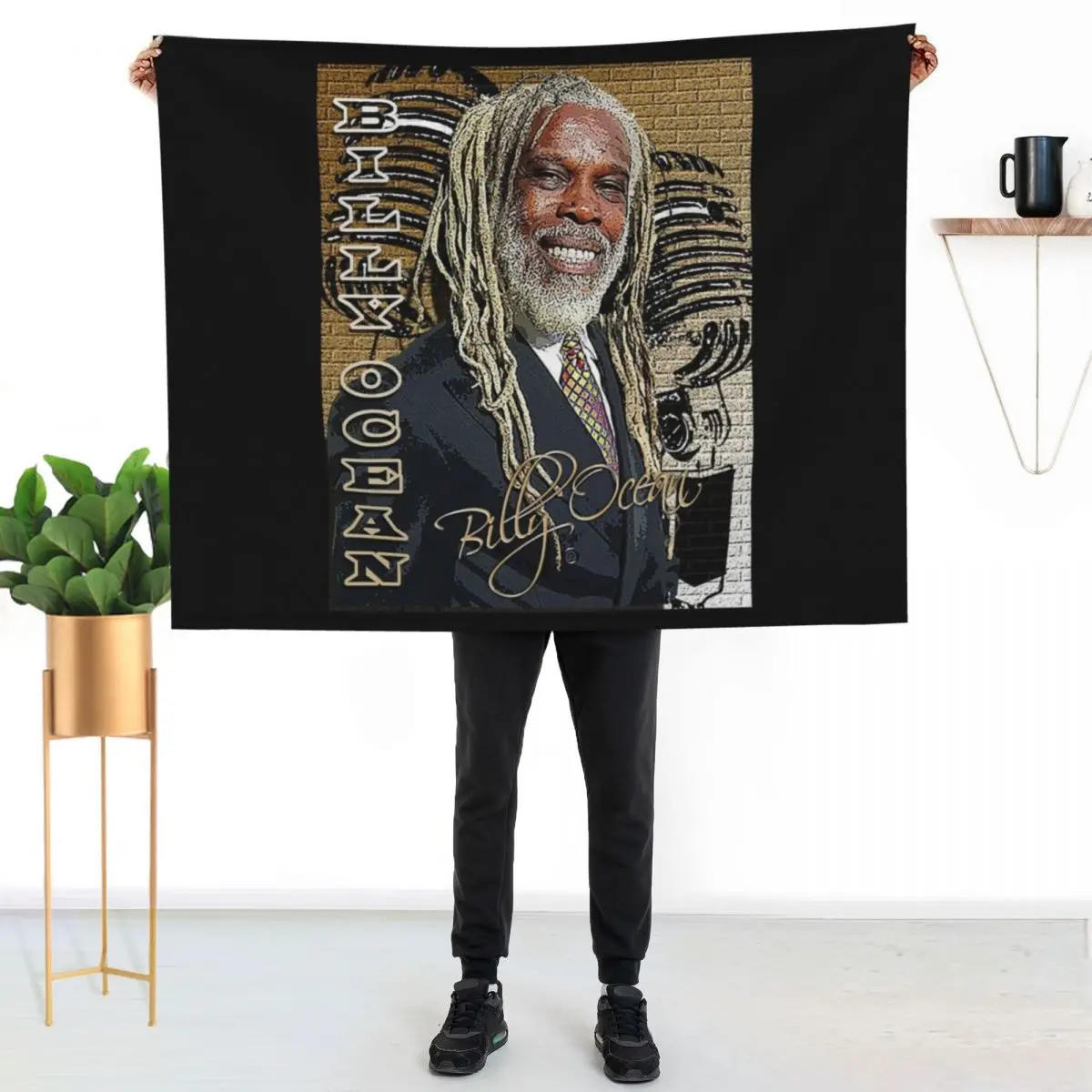 Funny Men Premium Billy Hair People Call Me Throw Blanket Multi Purpose Soft Warm Blanket for Home Travel