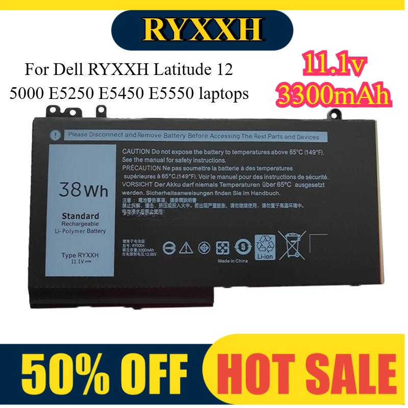 

For Dell Replacement Laptop Battery for Latitude 12 5000 Series E5250 E5450 E5550 Laptop RYXXH