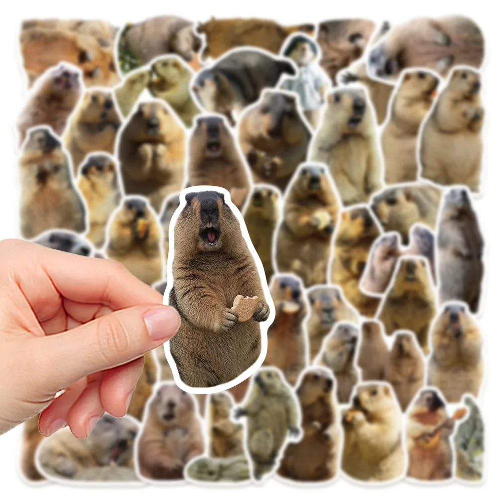 

50 шт., набор наклеек с мультяшными животными, милые забавные наклейки в стиле граффити для чехла для телефона, скейтборд, скрапбук, детские игрушки