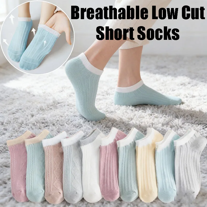 

Feather-Light Japanese Ankle Socks Airy Diamond Mesh & Stripe Design for All-Day Comfort and Style