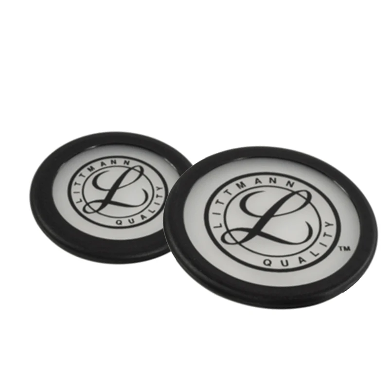 Medical Stethoscope Spare Parts Replacement Rim Accessories Diaphragm with Rim Assembly Kit Black for Littmann Stethoscope C2
