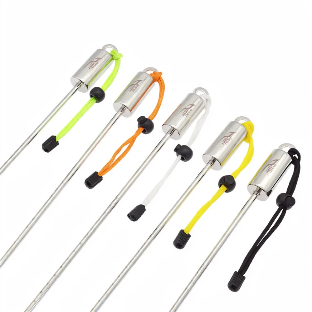 Underwater Communication Stick Stainless Steel Tank Banger Scuba Diving Pointer With Measuring Scale And Safety Strap Tool