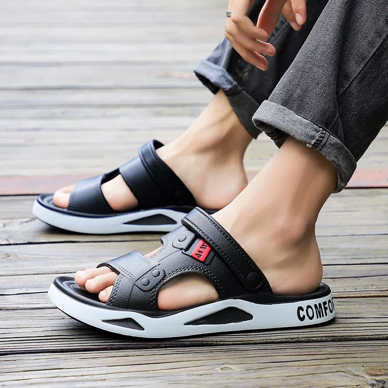 

Men's Casual Sandals New Outer Wear Anti-Odor Anti-slip Beach Shoes Outdoor Slippers Sandals Soft Bottom Breathable Sandal Mops