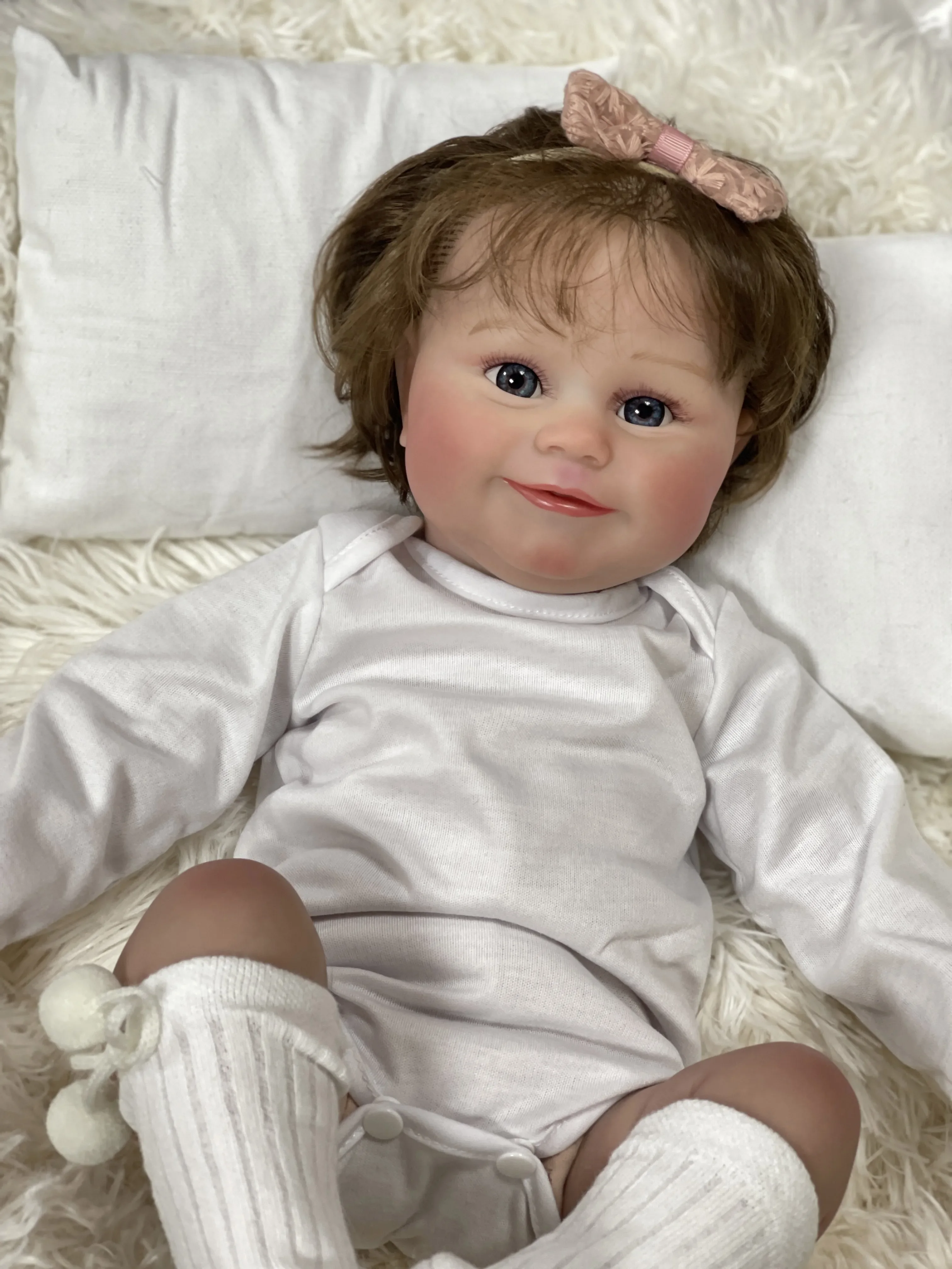 50CM  Lifelike Already Painted Doll Newborn Maddie 3D Skin Visible Veins Reborn Doll Hand Paint with Genesis High Quality Dolls