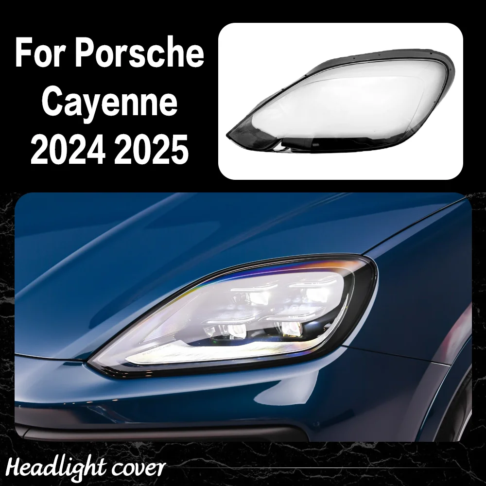 

Front Headlamp Cover For Porsche Cayenne 2024 2025 Headlight Lens Transparent Shell Plexiglass Replace Original Lampshade