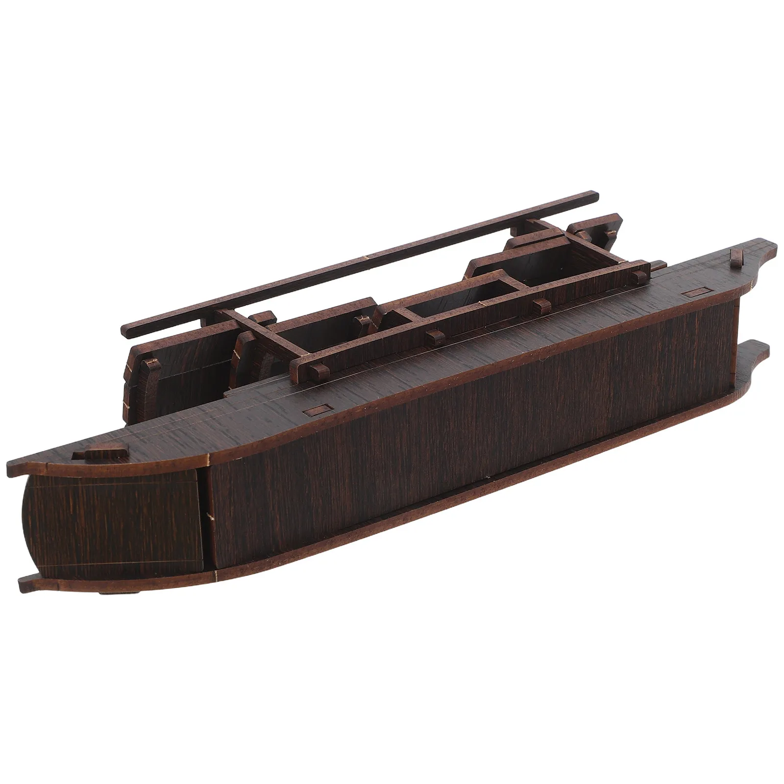 

Miniature Wooden Fishing Boat Unfinished 8.3x2.2x1.2in Handcrafted DIY 3D Ship Desktop Living Room Bedroom Nautical Decor