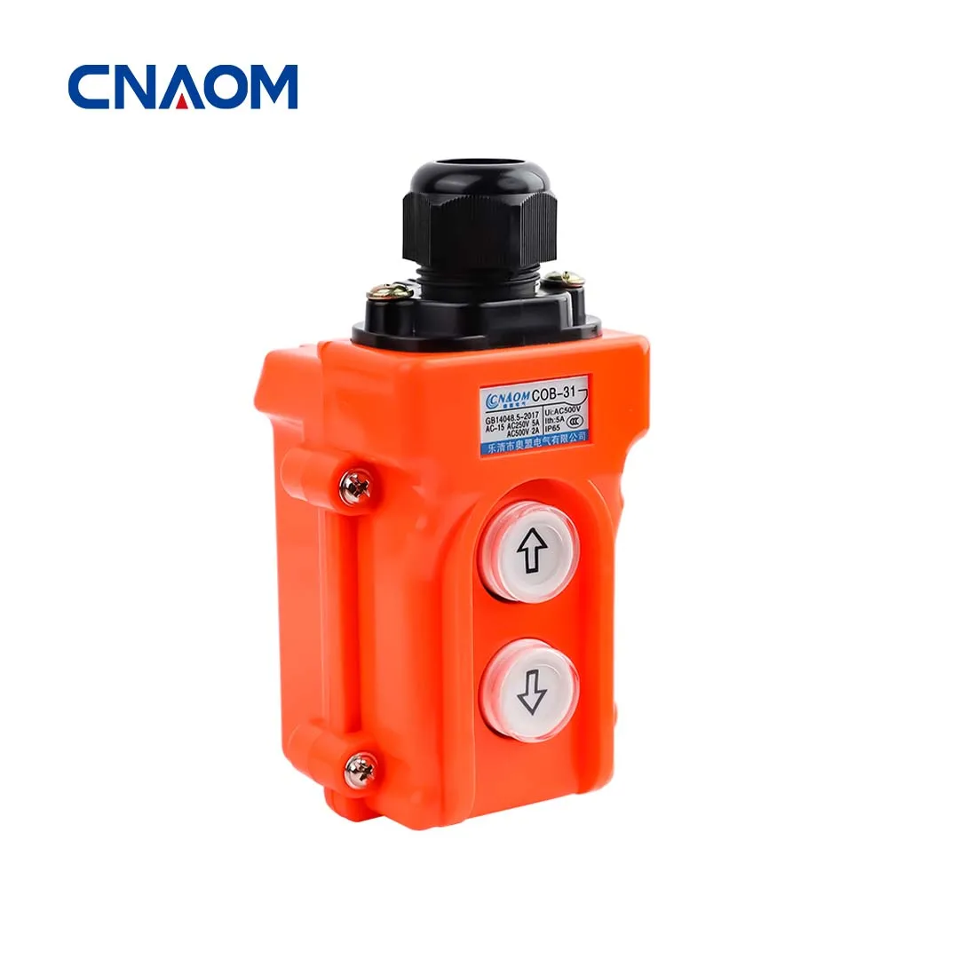 

CNAOM Waterproof Up-down Pushbutton Crane Hoist Switch COP-21 Rain Proof Control Button Switch