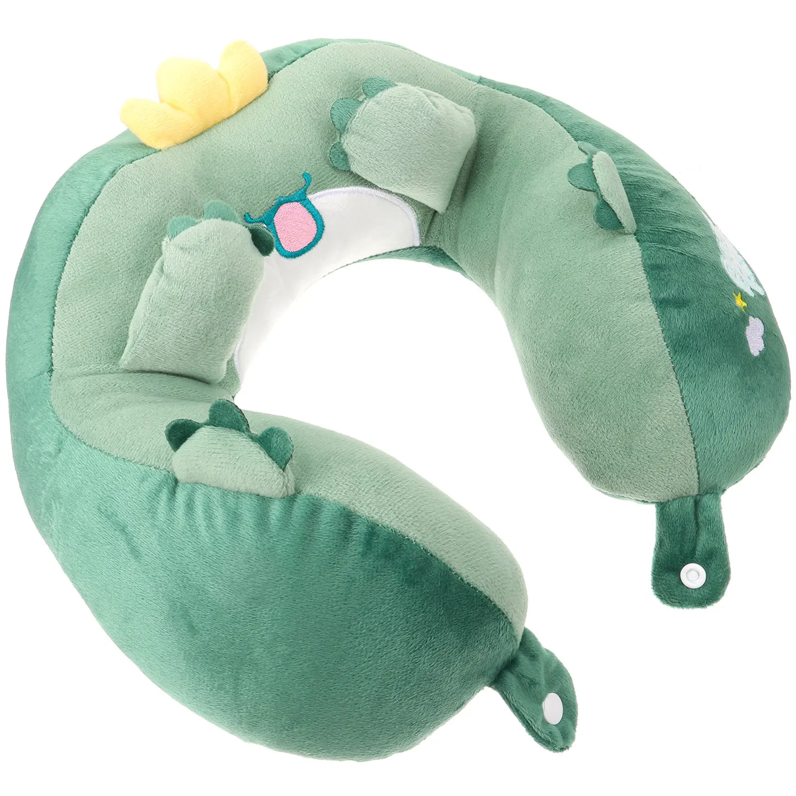 Lovely Stuffed Travel Neck Pillow Supple Comfortable U-Shape Neck Support for Airplane Train Car Office Napping Portable Nap