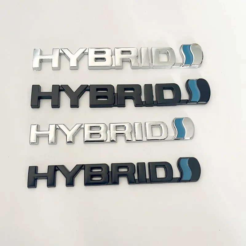 Stiker Mobil Lencana Lambang Bagasi Belakang Fender Samping Panggangan Logo Hibrida Logam 3D untuk Toyota Prius Camry Crown Auris Rav4s TRD