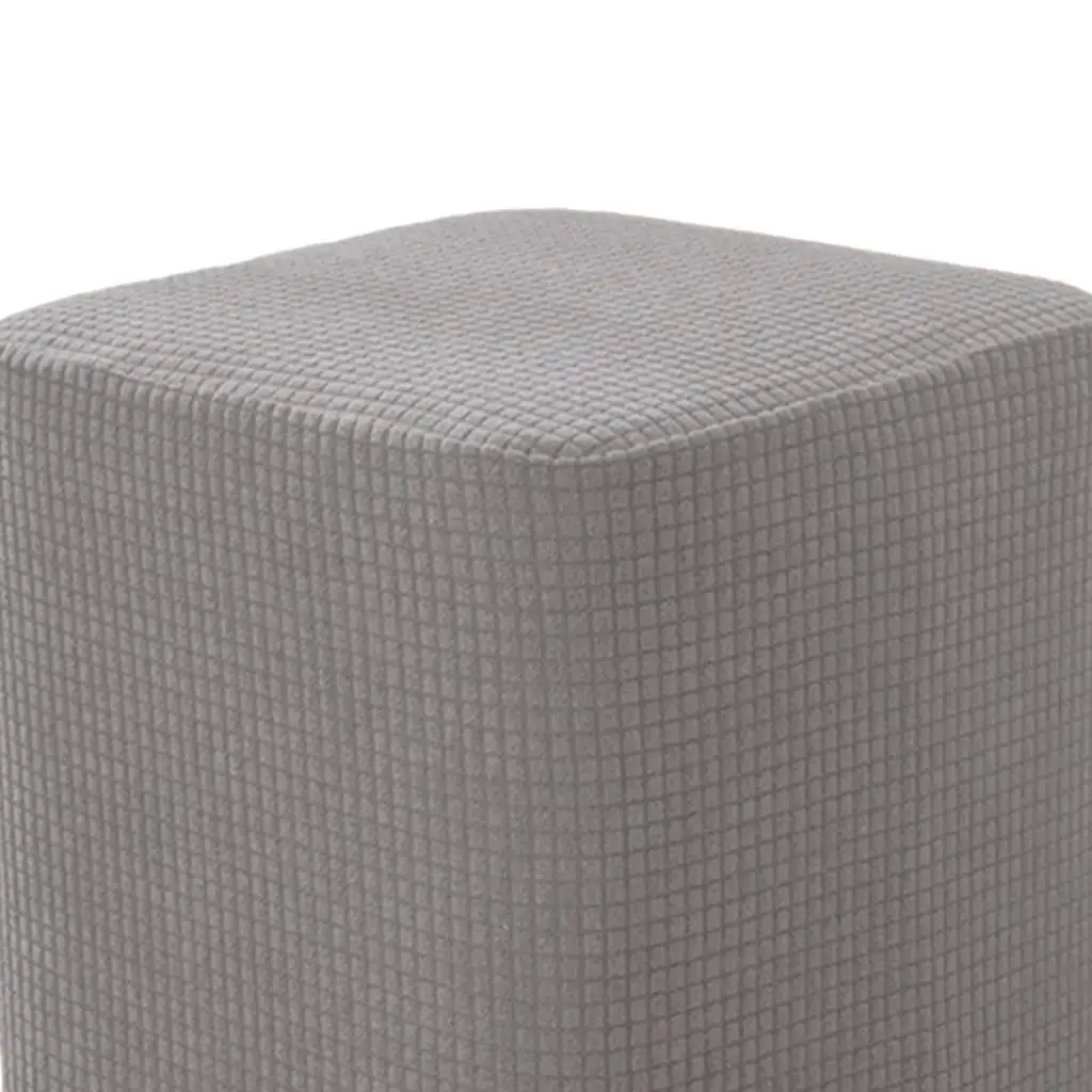 2xSquare Foot Rest Ottoman Covers Decorative Footstool Slipcover Gray