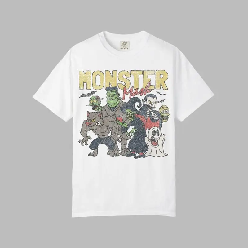Monster Mash Halloween Monsters Vintage T-Shirt