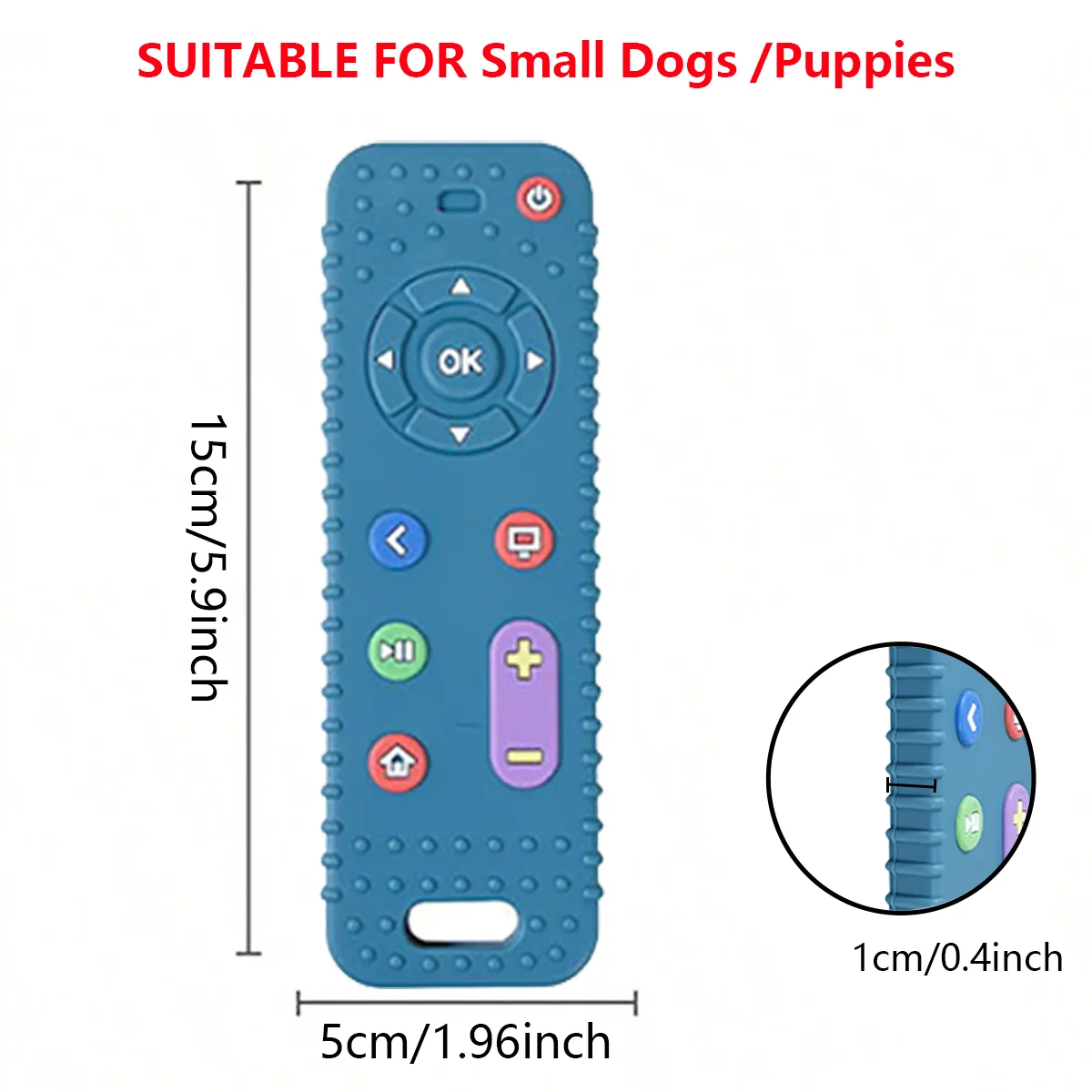 1 Silicone Remote Control Shaped Puppy Chew Toy - Soft and Safe, Beneficial for Dental Health
