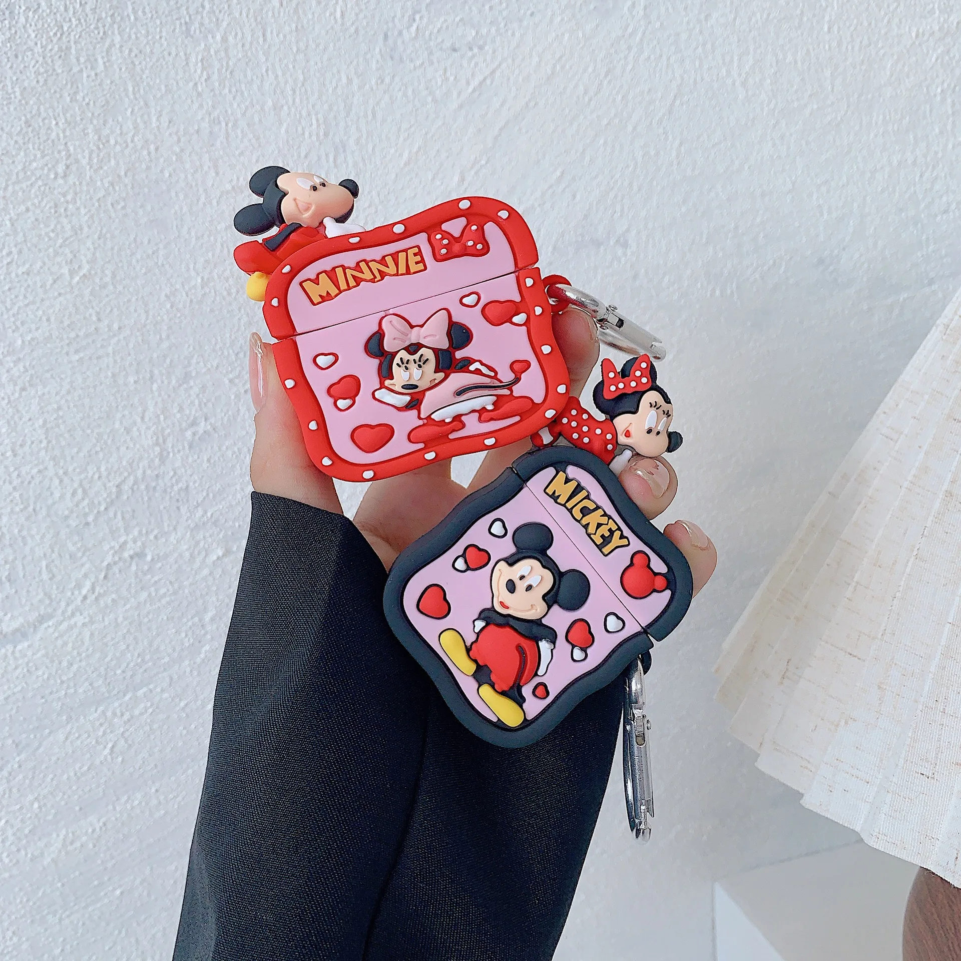 

For Airpods Pro 2 Case,Disney Mickey Minnie Case For Airpods Pro,Protective Earphone Silicone Cover For Airpods 1/2/3 Case Funda