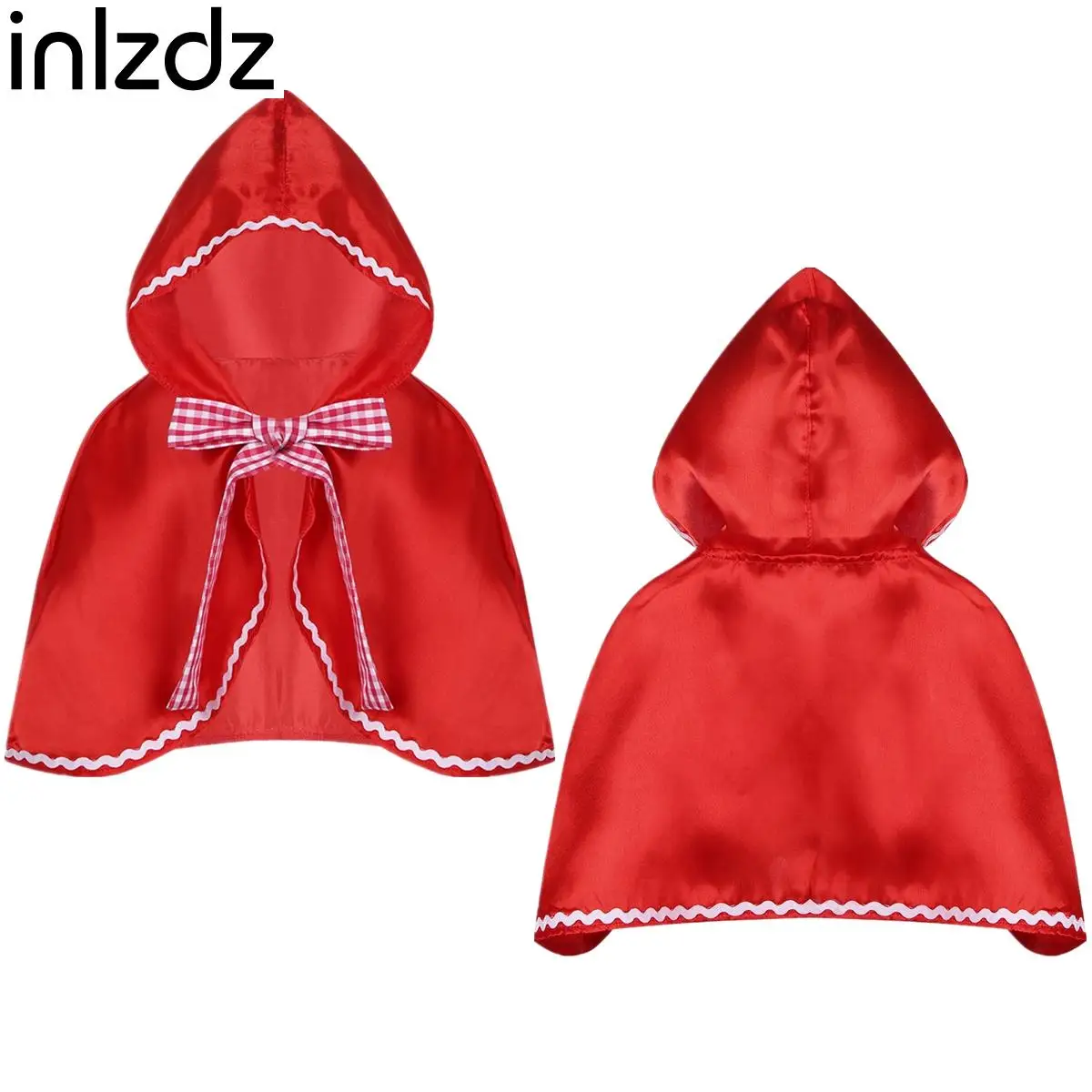 

Children's Halloween Enchanting Deluxe Cosplay Costume for Girls Princess Hooded Red Cloak Cape Fancy Dress Performance Costumes