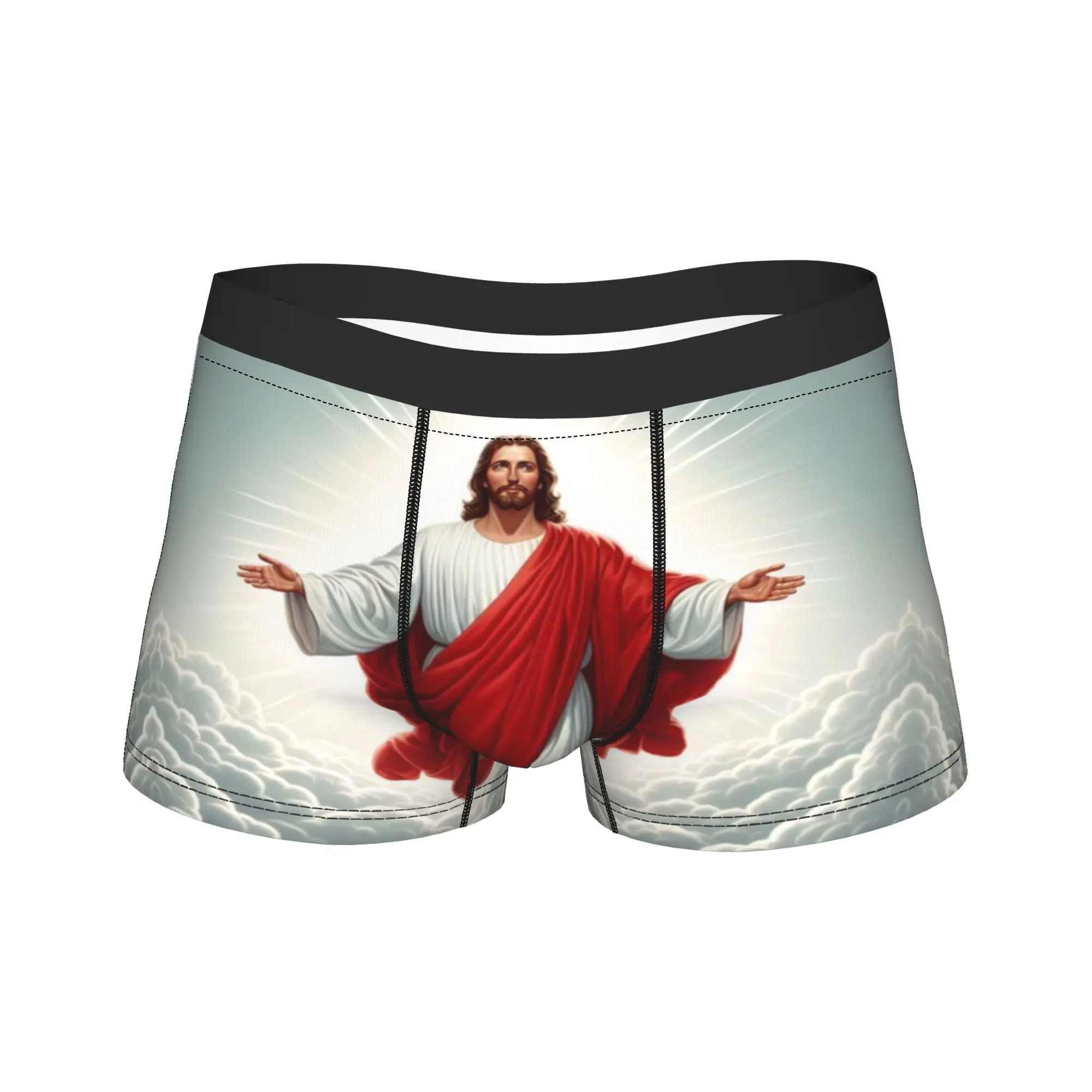 Christianity Jesus Christ Saint Boxers Gag Gift For Man Funny Underwear Catholic Religious Boxer Underpants