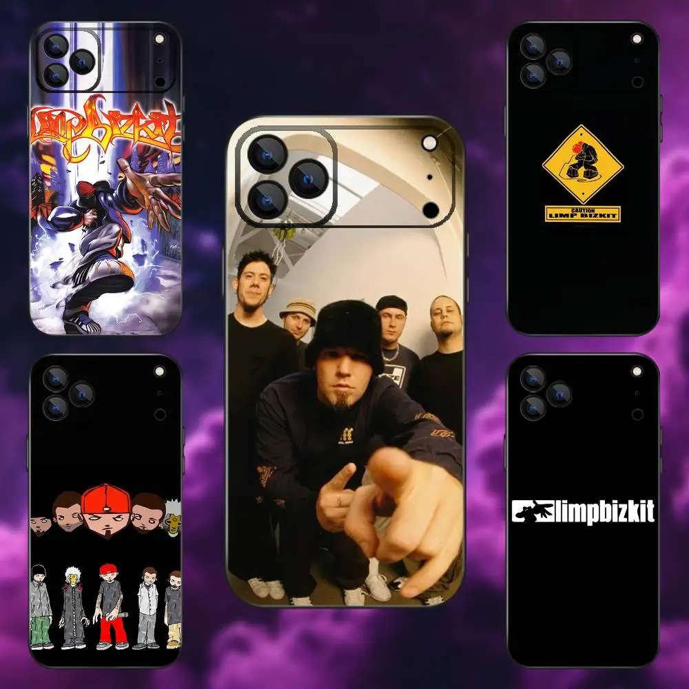 

L-Limp Bizkit Band Phone Case For iPhone 17,16,15,14,13,12,Pro,Max,Plus,E,SE4,Air,Mini Black Soft Box